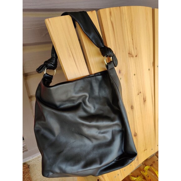 Max Studio Shoulder Bag Slouch Soft Black Hobo Style Purse, Handbag Approx 14X11 - Picture 6 of 11